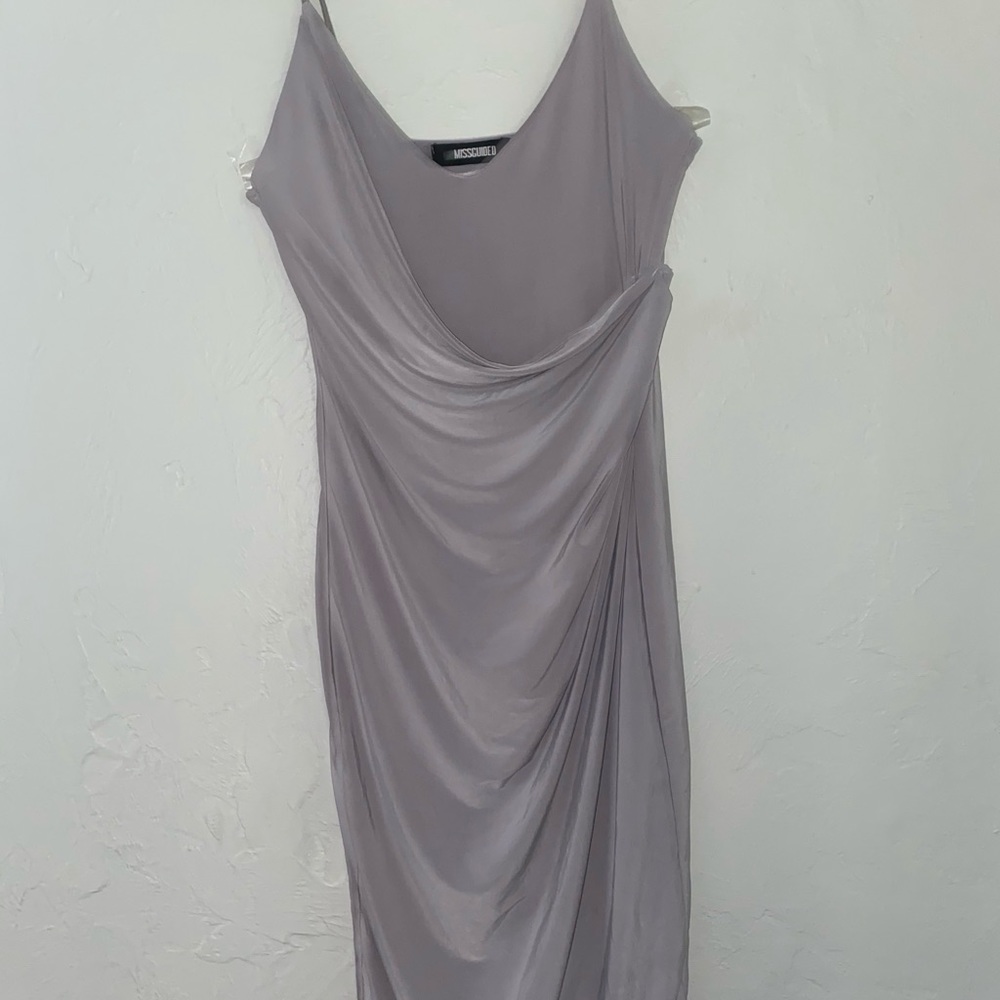 Grey Curve Hugging Dress